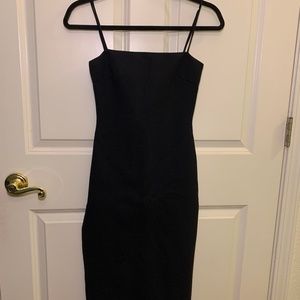 Black Lulu's LBD bodycon dress with lacing detail